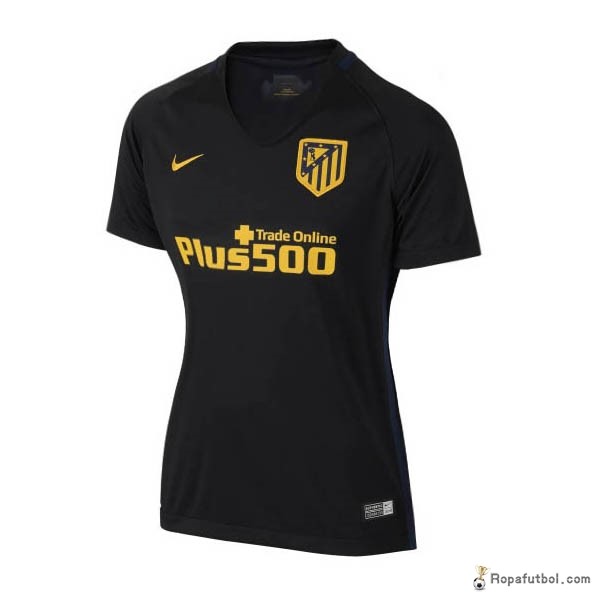 Camiseta Atlético de Madrid Replica Segunda Ropa Mujer 2016/17 Negro